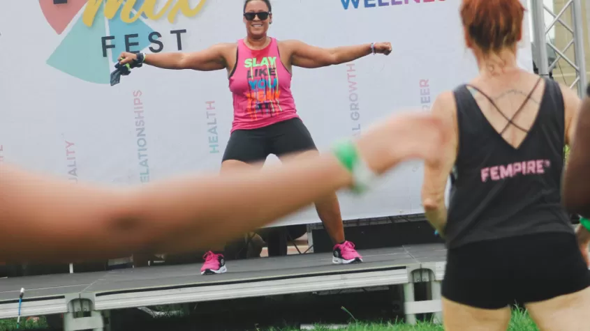 Zumba session at FITMIX FEST
